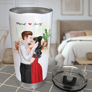 You're My Love My Life My Everything, Couple Kissing Personalized Tumbler - Tumbler Cup - GoDuckee