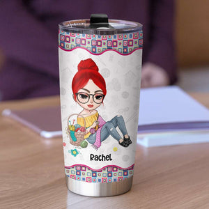 I Crochet Because Punching People Is Frowned Upon - Personalized Tumbler Cup - Tumbler Cup - GoDuckee