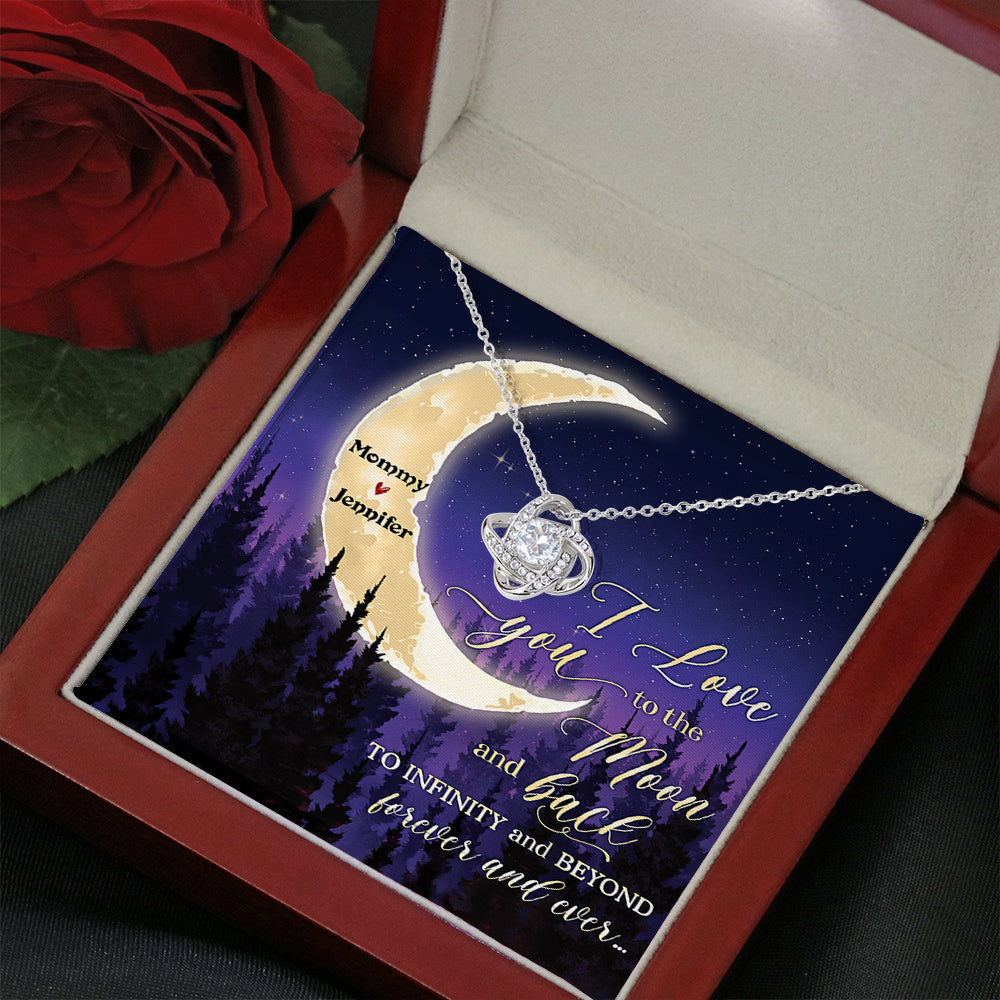 I Love You To The Moon And Back, Gift For Mom, Personalized Necklace, Mother's Day Gift - Jewelry - GoDuckee