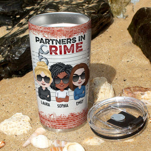 Partners In Crime, Personalized Tumbler, Gift For Bestie - Tumbler Cup - GoDuckee