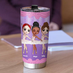 Personalized Ballet Friends Tumbler - Ballet Dance Sister Definition - Girl Dolls - Tumbler Cup - GoDuckee