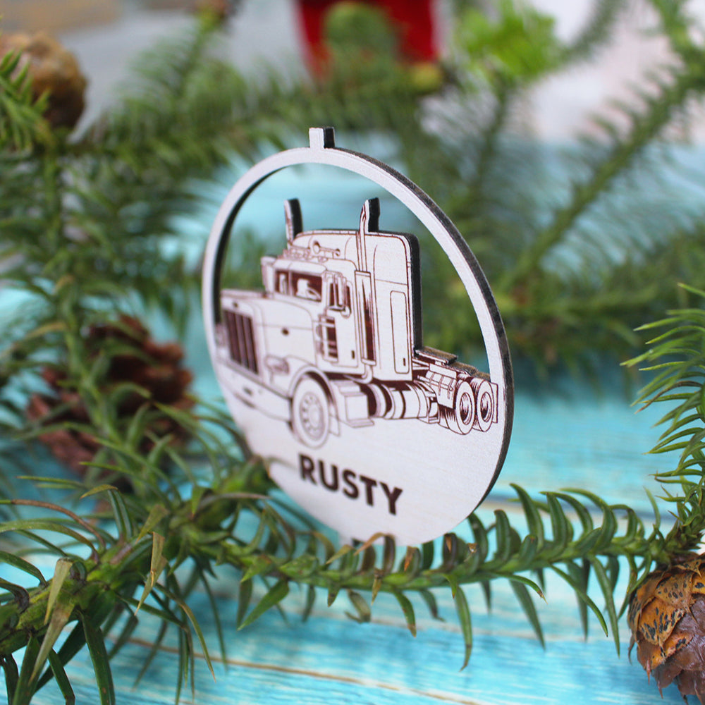 Personalized Trucker Ornaments