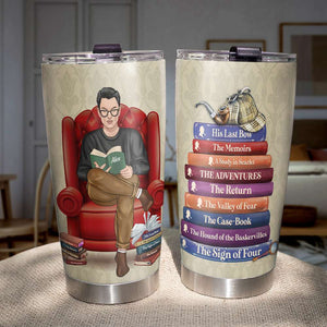 Arthur Conan Doyle & Sherlock Holmes - Personalized Reading Girl Tumbler - Tumbler Cup - GoDuckee