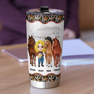 Horses Make Me Happy People... Personalized Tumbler Cup - Tumbler Cup - GoDuckee