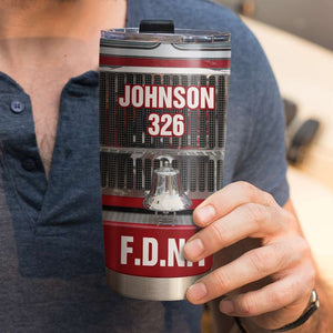 Silver Ring - Personalized Firefighter Tumbler Cup - Tumbler Cup - GoDuckee