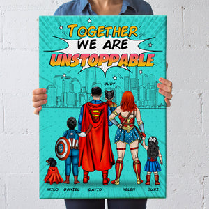 Family Together We Are Unstoppable - Personalized Canvas Print - Gift For Family - Poster & Canvas - GoDuckee