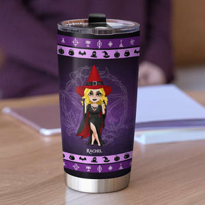 Personalized Funny Witch Tumbler, I'd Curse You But You're Not Worth The Herbs - Tumbler Cup - GoDuckee