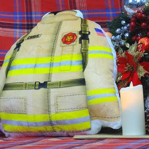Personalized Firefighter Uniform Pillow - Custom Logo, Name - Pillow - GoDuckee