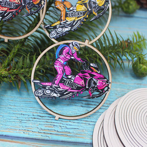 Personalized Snowmobile 3D Dual Spiral Ornament, Christmas Gift - Ornament - GoDuckee