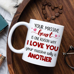 Your Massive Heart Is One Reason Why I Love You Personalized Couple Mug, Gift For Couple - Coffee Mug - GoDuckee