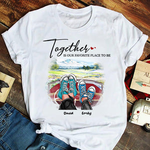 Couple Shoes And Driver Car 01QHHN071222 T-shirt Hoodie Sweatshirt - Shirts - GoDuckee