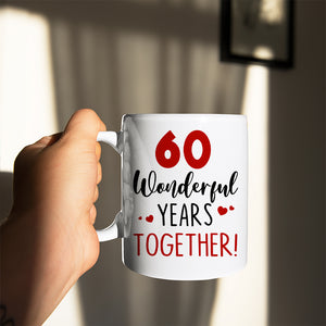 Anniversary Wonderful Years Together, Valentine Day Happy Forever Couple Married White Mug Gift For My Wife My Husband - Coffee Mug - GoDuckee