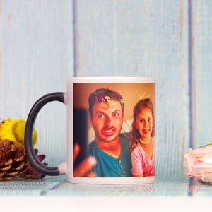 Funny Dad and Daughter Custom Photo Magic Mug Gift For Family - Magic Mug - GoDuckee