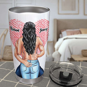 I Love You With All Of My Boobs Personalized, Tumbler Valentine Day Gift For Couple - Tumbler Cup - GoDuckee