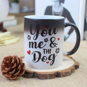You Me & The Dog - Personalized Magic Mug - Gift For Couple - Magic Mug - GoDuckee
