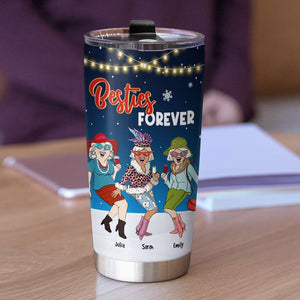 An Old Friendship Is Like A Good Wine It Takes A Long Time To Show All Its Flavors, Old Besties Forever Personalized Tumbler - Tumbler Cup - GoDuckee