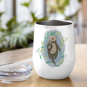Otter Mother's Love Grows By Giving, Personalized Mom White Mug, Accent, Wine Tumbler Gift For Mom - Coffee Mug - GoDuckee