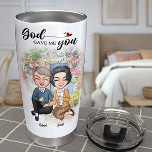 Grow Old With Me The Best Yet To Be, Couple Anniversary Personalized Tumbler - Tumbler Cup - GoDuckee