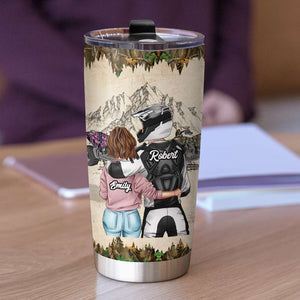 Personalized Dirt Bike Racing Couple Tumbler - Some Call It An Adventure - Tumbler Cup - GoDuckee