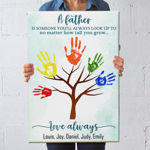 A Father... Love Always - Personalized Canvas Print - Poster & Canvas - GoDuckee