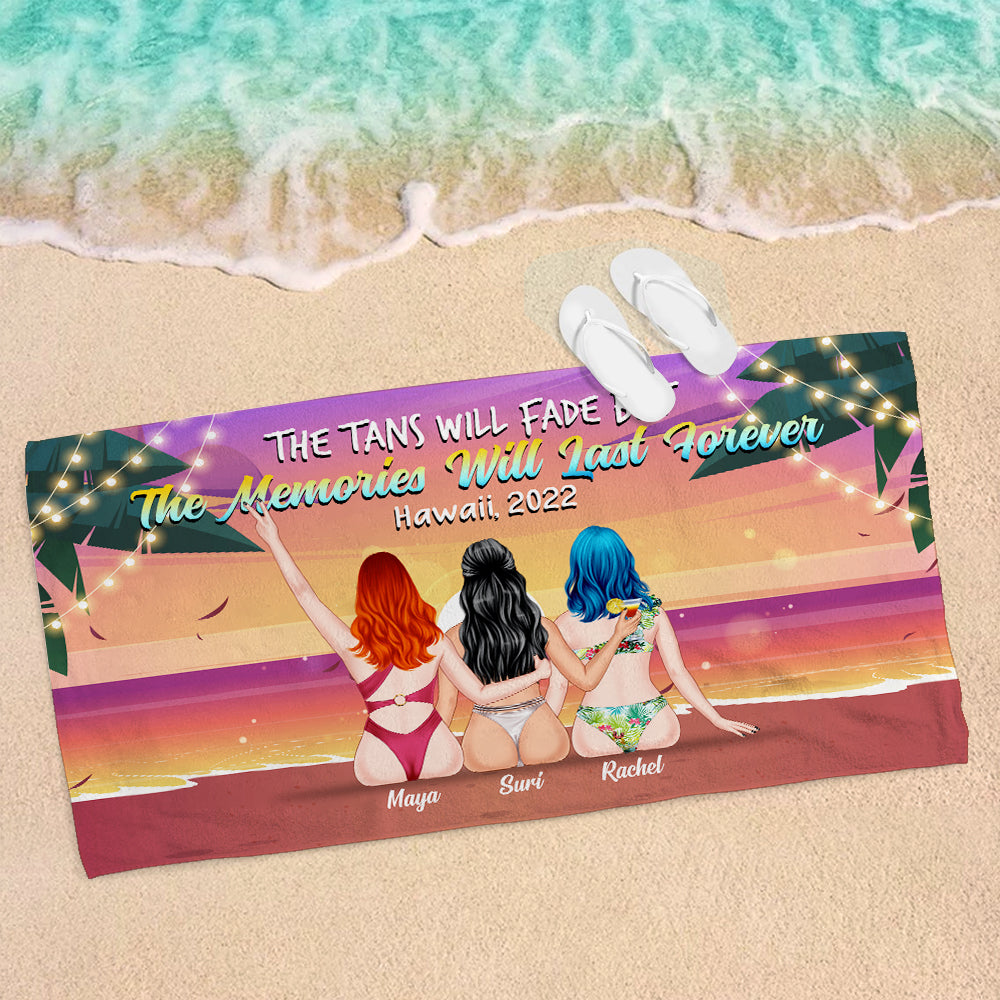 Personalized Beach Girls Tumbler - Sun Tan The Tan Will Fade