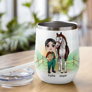 A Horse Will Never Break Your Heart, Personalized Tumbler, Gift For Horse Lover - Wine Tumbler - GoDuckee