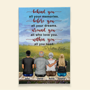 Behind You All Your Memories Personalized Family Canvas Print, Gift For Family - Poster & Canvas - GoDuckee