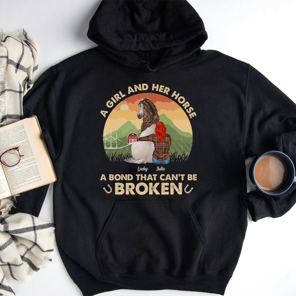 A Girl And Her Horse - A Bond That Can't Be Broken, Personalized Shirt - Shirts - GoDuckee