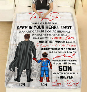 My Love For You Is Forever Personalized Blanker, Gift for Son and Daughter - Blanket - GoDuckee