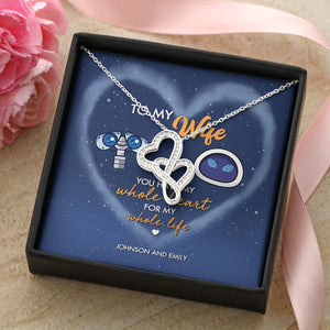 Couple You Have My Whole Heart - Personalized Double Heart Necklace - Jewelry - GoDuckee