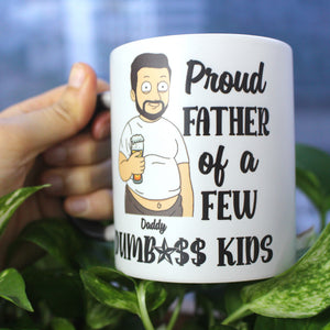 Proud Father of A Few Kids, Personalized Magic Mug, Father's Day Gift For Dad - Magic Mug - GoDuckee