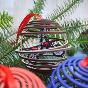 Personalized Motocross 3D Dual Spiral Ornament, Custom Name And Number, Christmas Gift For Motocross Lovers - Ornament - GoDuckee