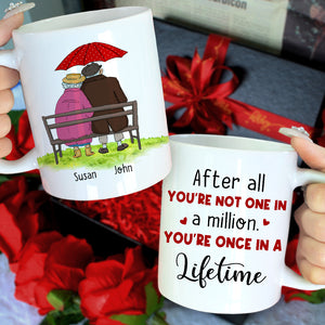 After All You're One In A Million. You're Once In A Lifetime, Personalized Old Couple Mug - Coffee Mug - GoDuckee