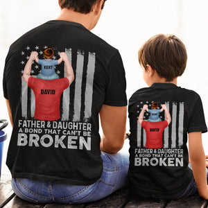 Father A Bond That Can Never Be Broken, Personalized Shirt, Kid And Dad Moment Shirt, Father's Day Gift, Birthday Gift For Dad - Shirts - GoDuckee