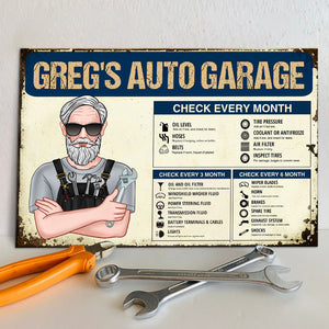 Auto Mechanic - Personalized Metal Sign - Metal Wall Art - GoDuckee