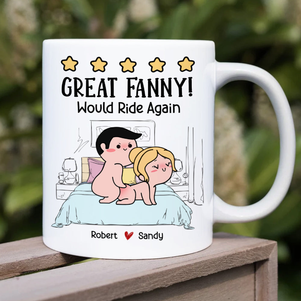 Great Fanny, Would Ride Again, Personalized Mug, Funny Gift For Couple - Coffee Mug - GoDuckee