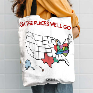 Traveling Oh The Place We'll Go Personalized Tote Bag - Tote Bag - GoDuckee