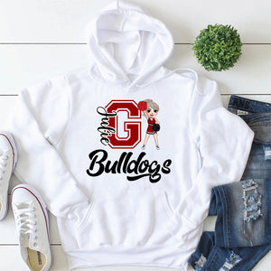Go Bulldogs, Personalized Cheerleader School Mascot Shirt - Shirts - GoDuckee