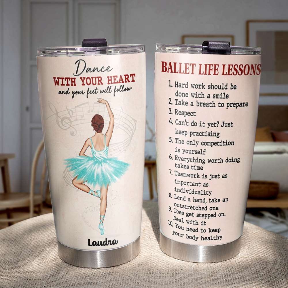 Football Life Lessons - Personalized Tumbler Cup - Birthday Gift