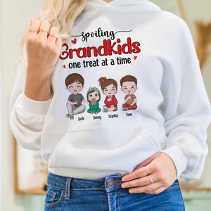 Personalized Grandma Shirt Spoiling Grandkids - One Treat At A Time, Gift From Grandkids - Shirts - GoDuckee