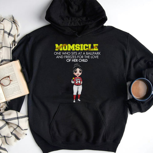 Momsicle Definition - Personalized Shirts - Gift For Mom - Female Softball Front View - Shirts - GoDuckee