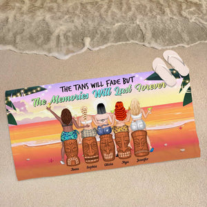 The Tans Will Fade, Gift For Bestie, Personalized Beach Towel, Beach Friends Towel, Anniversary Gift - Beach Towel - GoDuckee