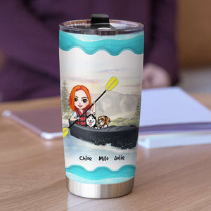 Personalized Kayaking Girl Tumbler - I Just Want To Go Kayaking - Tumbler Cup - GoDuckee