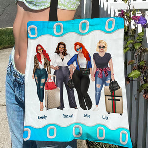 Personalized All Over Tote Bag - A Jouney Is Best Measured in Friends Rather Than Miles - Tote Bag - GoDuckee