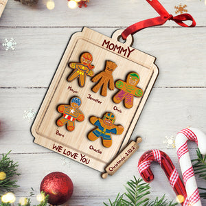 Personalized Family Gingerbread Ornament, Christmas Tree Decor - Ornament - GoDuckee