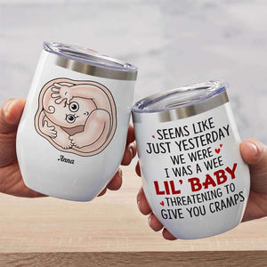 I Was Wee Lil' Baby, Baby Mom Personalized Coffee Mug Accent Mug Wine Tumbler, Gift For Mom - Coffee Mug - GoDuckee