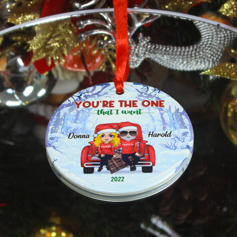 You're The One That I Want, Personalized Ornament Gift Couple - Ornament - GoDuckee