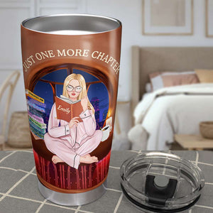 Drink Coffee Read Book And Be Happy, Girl Reading Book Personalized Tumbler - Tumbler Cup - GoDuckee