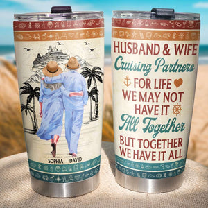 Husband and Wife Cruising Partners for Life, Personalized Cruising Couple Tumbler, Gift for Him/Her - Tumbler Cup - GoDuckee