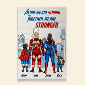 Super Family, Together We Are Stronger - Personalized Canvas Print - Gift For Family - Poster & Canvas - GoDuckee